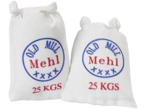 [90270801 1476779] HobbyFun Mini-Utensilien Mehlsack 2 Stück, Weiss