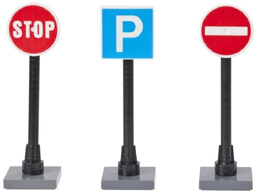 [90270880 1476795] HobbyFun Mini-Utensilien Verkehrsschilder 3 Stück
