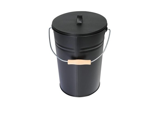 [90270971 1488962] Kamino Ascheeimer mit Deckel, 15 l, Schwarz