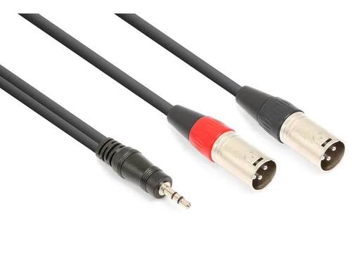 [90004619 1141143] Vonyx CX322-1 XLR 3 Pole, male - 3.5 mm Klinke 1.5 m