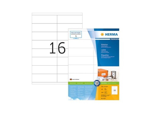 [90271145 1397061] HERMA Universal-Etiketten Premium 105 x 35 mm, 1600 Etiketten