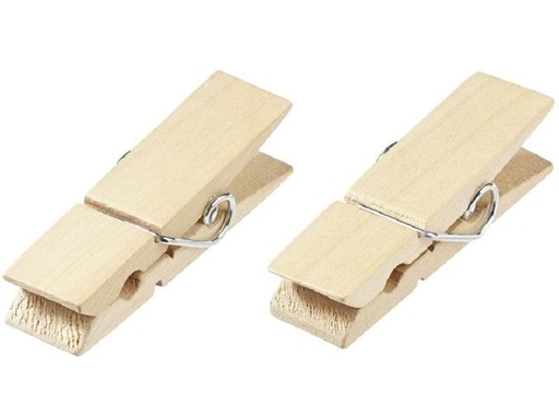 [90271213 1476860] HobbyFun Mini-Utensilien Holzklammern Natur