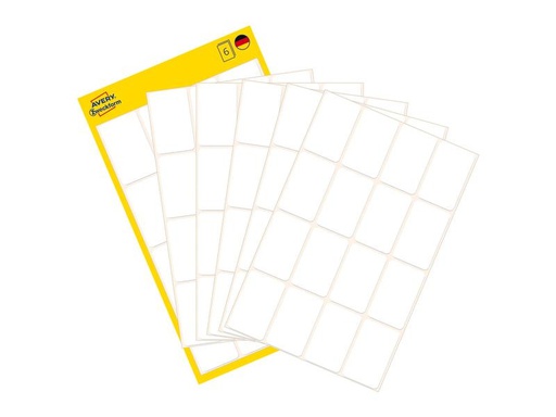 [90271333 1483551] Avery Zweckform Vielzweck-Etiketten 29 x 18 mm, 6 Blatt