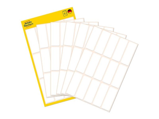[90271372 1483554] Avery Zweckform Vielzweck-Etiketten 38 x 14 mm, 6 Blatt