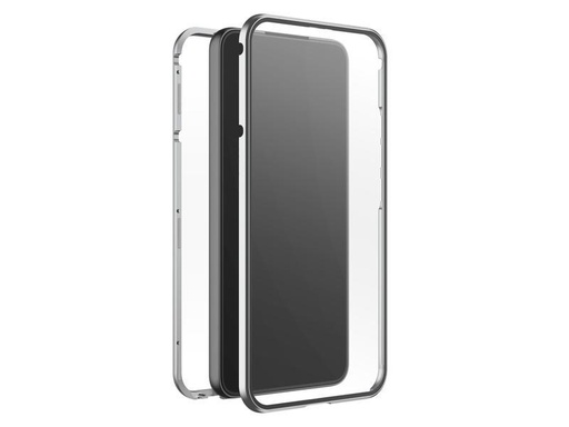 [90271410 1496427] Black Rock Back Cover 360° Glass Galaxy S22 (5G) , Silber