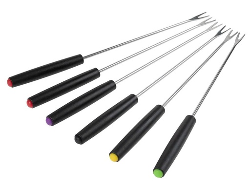 [90271593 1421251] FURBER Fleischfonduegabel 8 Stück, Schwarz