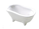 HobbyFun Mini-Utensilien Badewanne Weiss