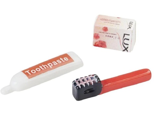 [90271646 1476789] HobbyFun Mini-Utensilien Zahnputzset Rot