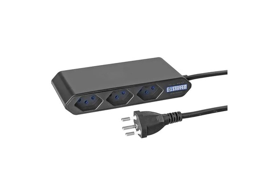 [90271688 1491417] STEFFEN Steckdosenleiste IQ 2x 3x T13, Schwarz