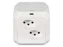 STEFFEN Steckdosenwürfel CUBE 8x T13 + 1x USB-C PD 18 W, Weiss