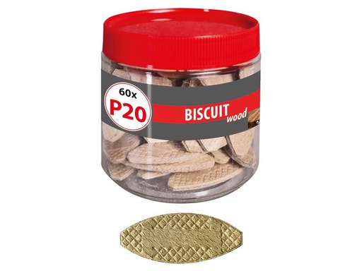 [90271795 1474388] Tox-Dübel Holz Flachdübel Biscuit Wood P20, 60 Stück