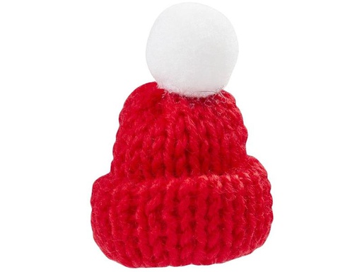 [90271847 1476732] HobbyFun Mini-Utensilien Strick Mütze 2 Stück, Rot
