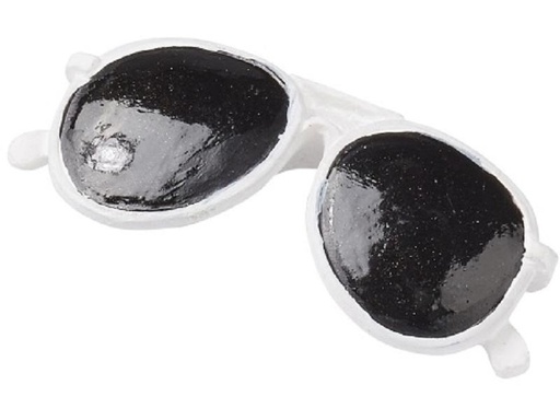 [90271958 1476920] HobbyFun Mini-Utensilien Sonnenbrille 2 Stück, Weiss