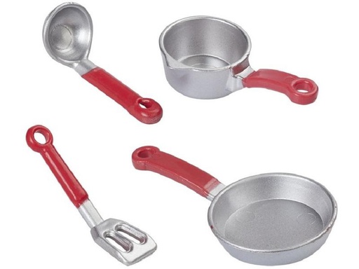 [90271990 1476787] HobbyFun Mini-Utensilien Küchen Set 4-teilig