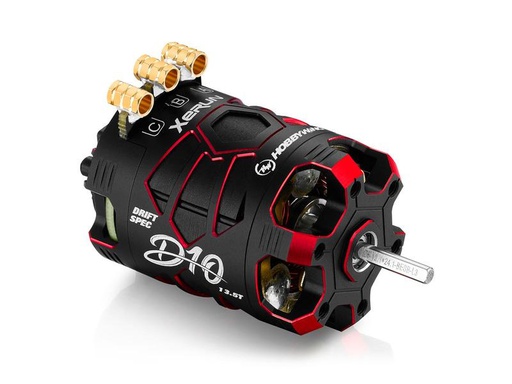 [90272010 1460700] Hobbywing Brushless Sensored Motor Xerun D10 Drift 13.5T, Rot