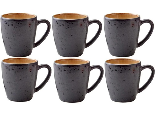 [90046525 1015184] Bitz Kaffeetasse 190 ml, 6 Stück, Schwarz/Amber
