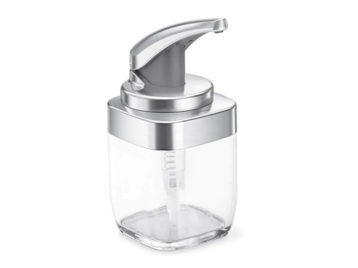 [90272168 1503677] Simplehuman Seifenspender 444 ml, Silber/Transparent