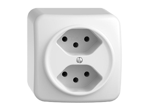 [90272204 1477454] Feller STANDARDdue AP-Steckdose STANDARDdue 2x T13, Weiss