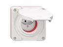 Feller UP-Steckdose NEVO 1x T13 IP55, Weiss