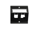 Feller EDIZIOdue Abdeckset 2x RJ45, Schwarz