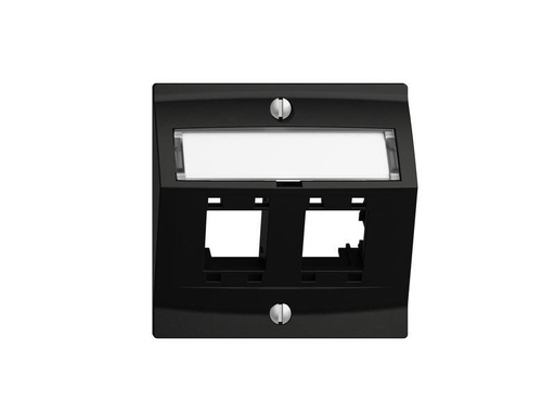 [90272223 1477448] Feller EDIZIOdue Abdeckset 2x RJ45, Schwarz