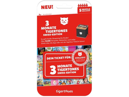 [90272341 1503921] Tigermedia tigertones – Ticket Swiss Edition 3 Monate