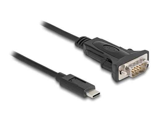 [90272391 1500488] Delock Serial-Adapter USB-C – RS-232 D-Sub 9 Pin mit Schraube 0.25m