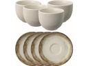 Arthur Krupp Espresso Becher Shade Earth 100 ml, 4 Stück, Braun/Weiss