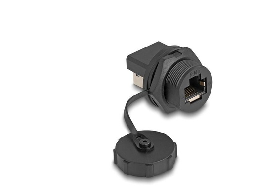 [90272429 1500480] Delock Kupplung RJ45 Cat.6A mit Verschlusskappe, zum Einbau 1 Stück