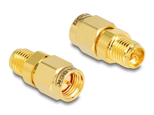 [90272431 1503814] Delock Antennenadapter RP-SMA Buchse (f) - SMA Stecker (m)