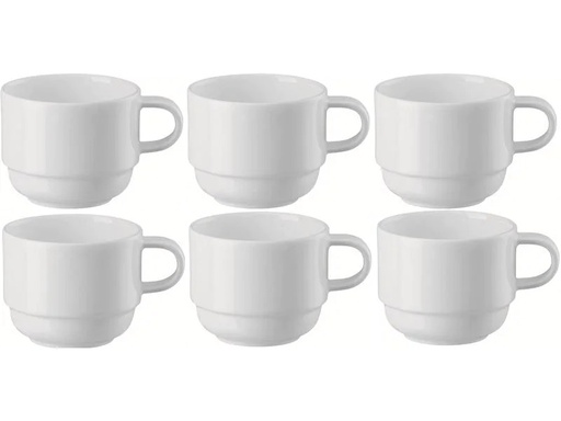 [90272439 1504675] Arthur Krupp Kaffeetasse Neve 220 ml, 6 Stück, Weiss