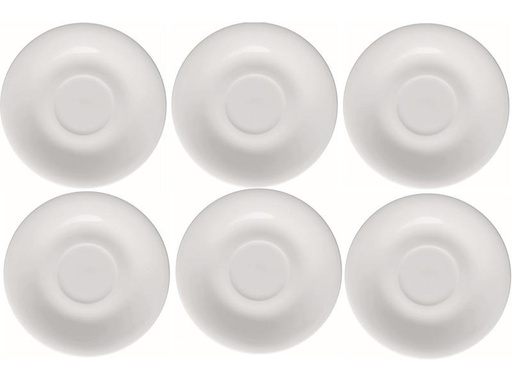 [90272449 1504677] Arthur Krupp Untertasse Neve Ø 15 cm, 6 Stück, Weiss