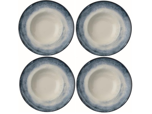 [90272484 1504638] Arthur Krupp Suppen- &amp; Pastateller Shade Sea Ø 27 cm, 4 Stück, Blau/Weiss