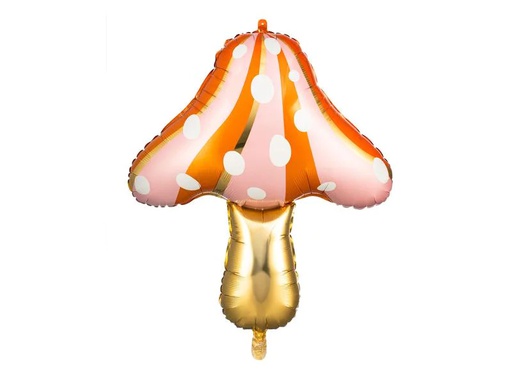 [90272706 1300072] Partydeco Folienballon Pilz Gold/Orange/Rosa