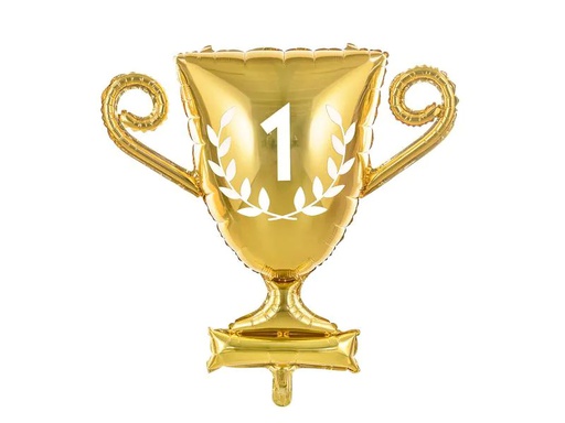 [90272741 1330461] Partydeco Folienballon Pokal 64 x 61 cm, Gold