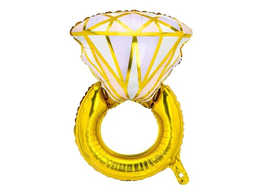 [90272801 1330452] Partydeco Folienballon Ring 60 x 95 cm, Gold