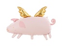Partydeco Folienballon Schwein 72 x 46 cm, Rosa