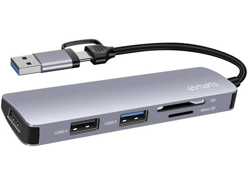 [90272994 1503130] 4smarts USB-Hub 5in1 Universal Multiport Hub USB-A/USB-C