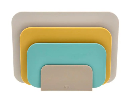 [90273021 1504937] Rosti Schneidebrett-Set Choptima 3-teilig, Blaugrün/Beige/Gelb