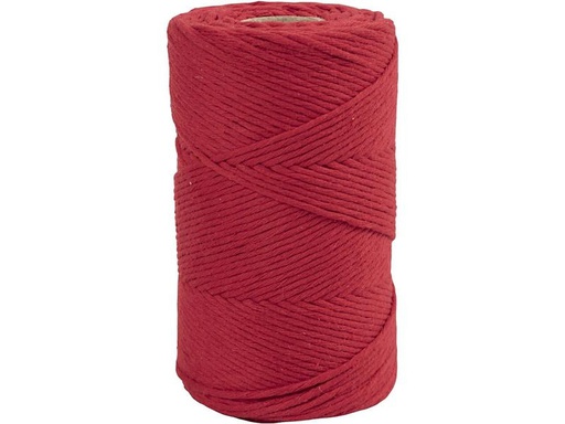 [90273124 1468183] Creativ Company Baumwollgarn Macramé Kordel Rot