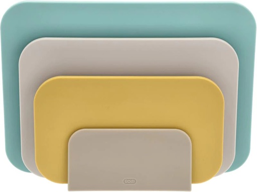 [90273177 1504936] Rosti Schneidebrett-Set Choptima 3-teilig, Beige/Gelb/Blaugrün