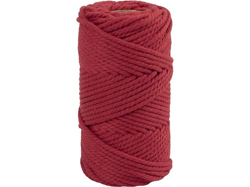 [90273189 1468187] Creativ Company Baumwollgarn Macramé Kordel Rot