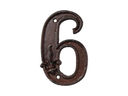Esschert Design Hausnummer 6  aus Gusseisen