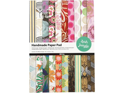 [90046787 1111536] Creativ Company Büttenpapier A4 20 Blatt, Mehrfarbig