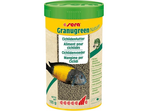 [90273590 1479120] sera Cichlidfutter Granugreen Nature, 250 ml, 135g