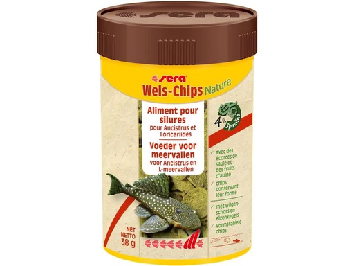 [90273646 1479199] sera Wels-Chips Nature, 100 ml, 38g