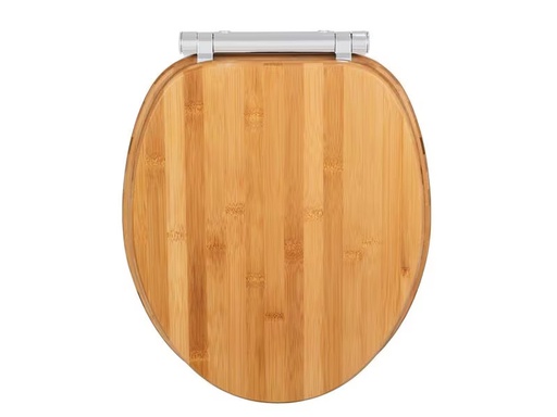 [90274167 1459164] Wenko Toilettensitz Bambusa mit Fix-Clip, Hellbraun