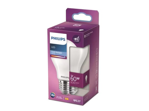 [90274235 1467200] Philips Lampe LEDcla60W E27 CDL A60 FR ND SRT4