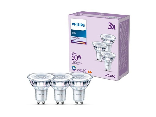 [90274307 1467193] Philips Lampe LEDClassic 50W GU10 CW 36D ND 3CT/8 EC Neutralweiss