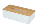 Wenko Kosmetiktuchbox Rotello Nature/Weiss, Bambus/Kunststoff